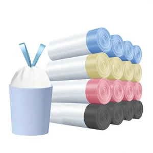 Self-Closing Drawstring Trash Bags